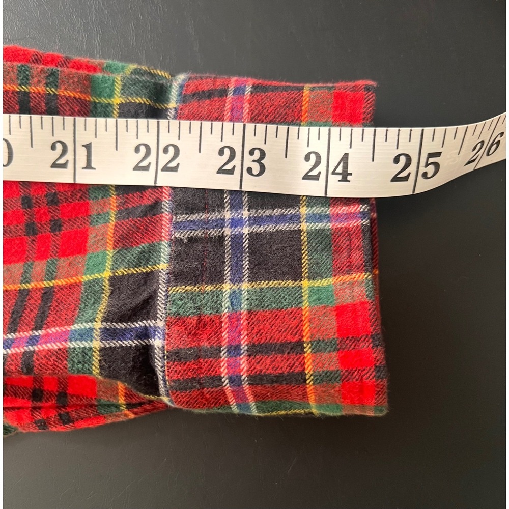 Polo Ralph Lauren Blake LS Shirt Men Large Red Plaid Tartan Flannel Cotton BD - Picture 12 of 12